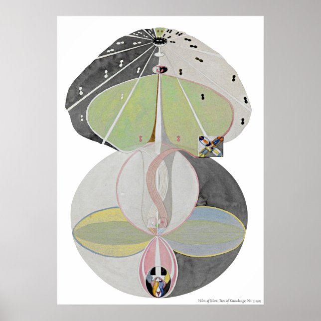 Poster Hilma af Klint - Árvore do Conhecimento, nº 5 (Frente)
