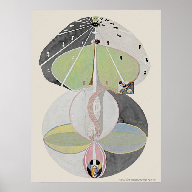 Poster Hilma af Klint - Árvore do Conhecimento, nº 5 (Frente)
