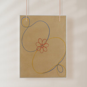 Poster Hilma Af Klint, Estrela de Sete Pontos No5, Abstra