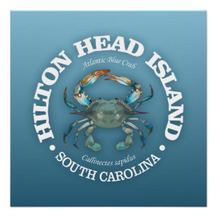 Pôster Hilton Head (caranguejo azul)