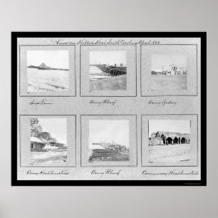 Poster Hilton Head, vinhetas 1862 da foto do SC