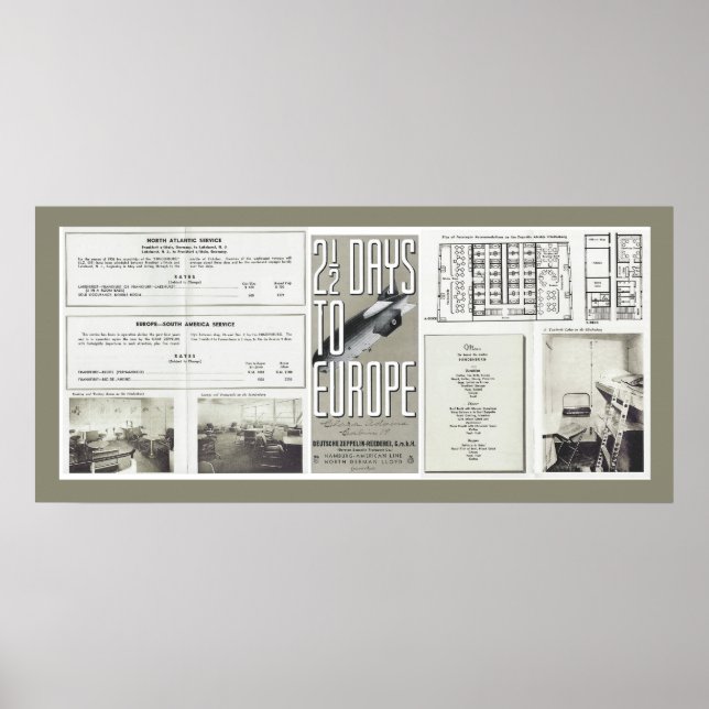 Poster Hindenburg Vintage Travel Brochures (Frente)
