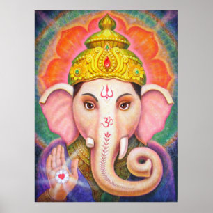 Poster Hindu do elefante de Ganesha