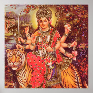 POSTER HINDU GODDESS DURGA
