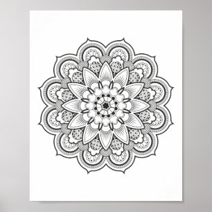 Poster Hinduísmo Budismo Estrela Mandala