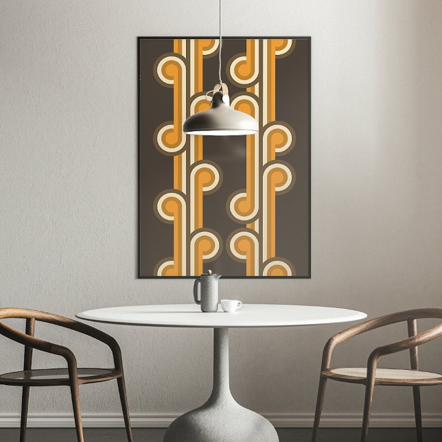 Poster Hip Abstrato Wave Curvas Fusão industrial Arte fin (Criador carregado)