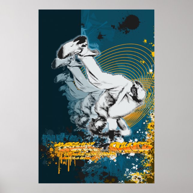 Poster Hip Hop, Dance, Breakdancer (Frente)