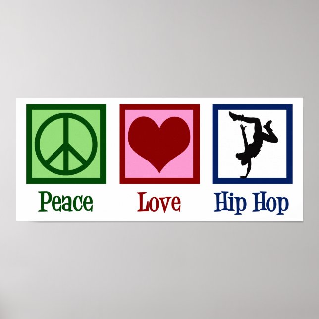 Poster Hip Hop de Paz e Amor (Frente)