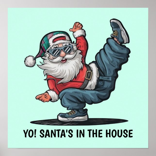Poster Hip Hop Santa Claus (Frente)