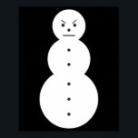 Poster Hiphop Angry Snowman Christmas<br><div class="desc">Hiphop Angry Snowman Christmas</div>