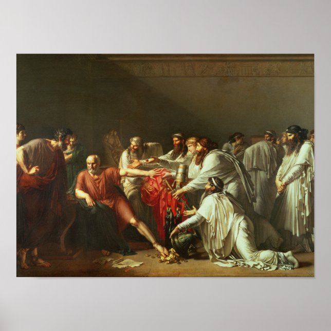 Pôster Hipócrates Recusando os presentes de Artaxerxes I (Frente)