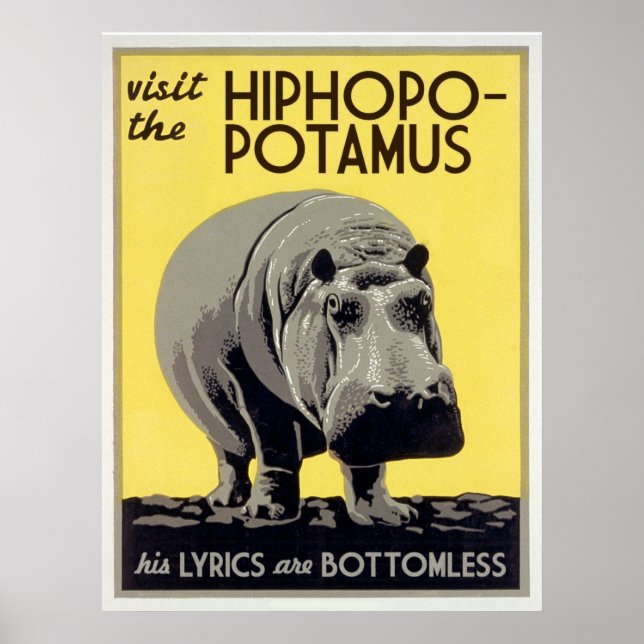 Poster hipopótamo hiphopapotamus (Frente)