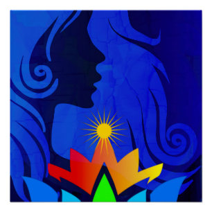 PÔSTER HIPPIE CHAKRA QUEEN
