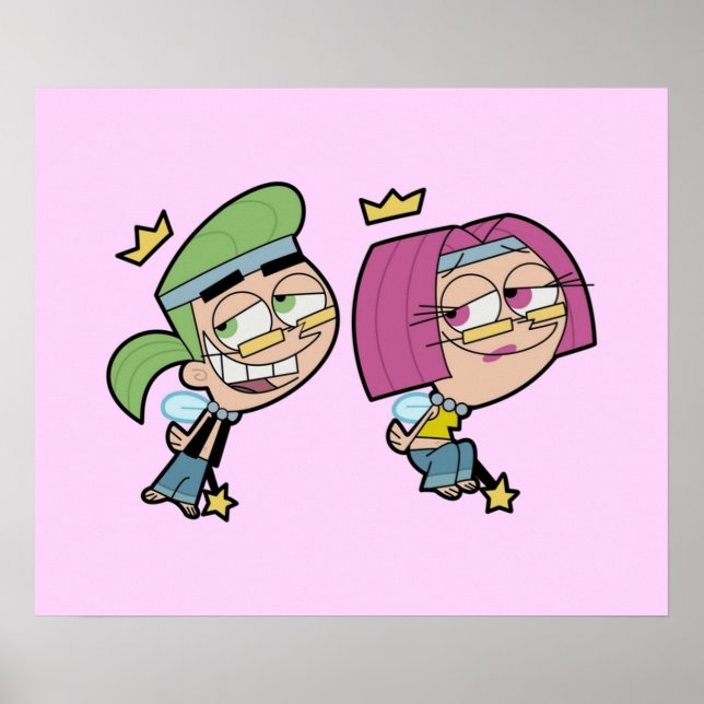Poster Hippie Cosmo E Wanda (Frente)