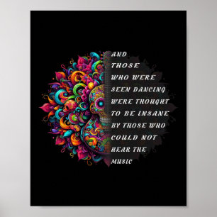 Poster Hippie Guitar E Aqueles Que Foram Vistos Dançando 