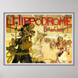 Poster Hippodrome Boulevard De Clichy Circus Francês