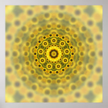 Hippy Sunflower Fractal Mandala Padrão
