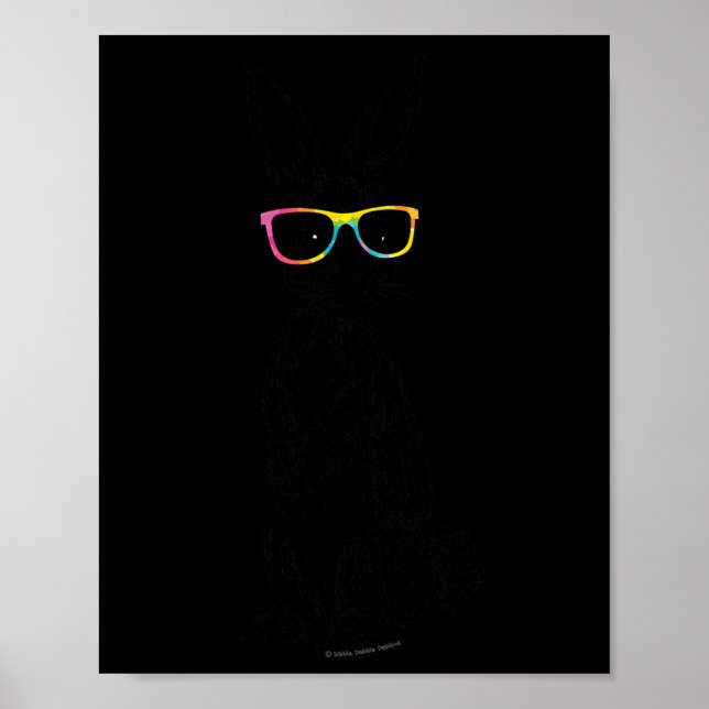 Poster Hipster Bonito Pernalado Vidros Colos Coelho (Frente)