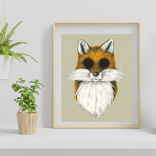 Poster Hipster Fox