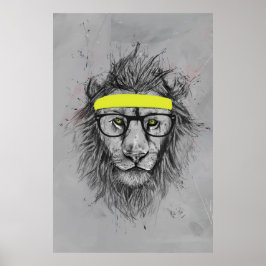 Pôster hipster lion
