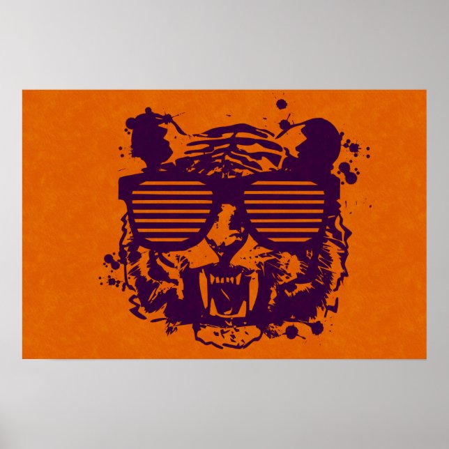 Pôster Hipster Tiger (Frente)