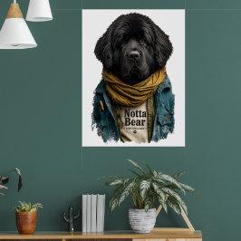 Poster Hipster Urbano Newf – Estilo Notta Bear