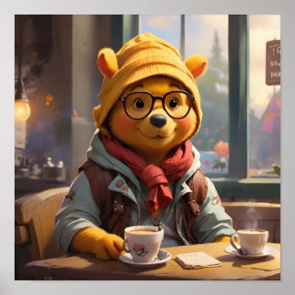 Poster Hipster Winnie the Pooh 1