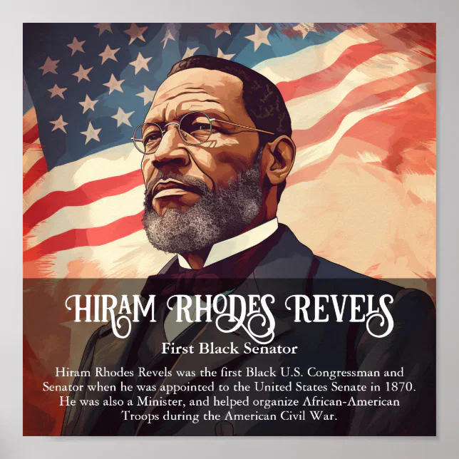 Iram R Poster Hiram Rhodes revela história negra na sala de aula | Zazzle Brasil