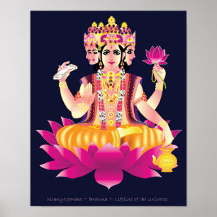Poster hiranyaGarbha ~ Brahma ~ Linha de vida do Universo