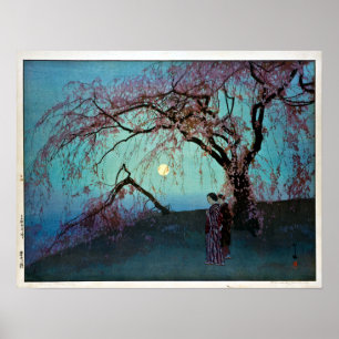Poster Hiroshi Yoshida Kumoi Cherry Trees