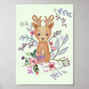 Poster Hirsch im Busch