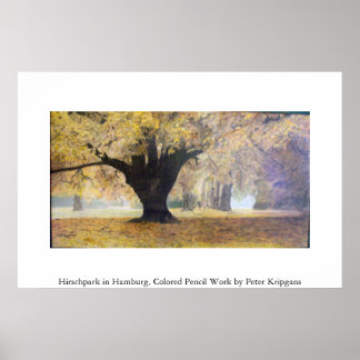 Poster Hirschpark em Hamburgo