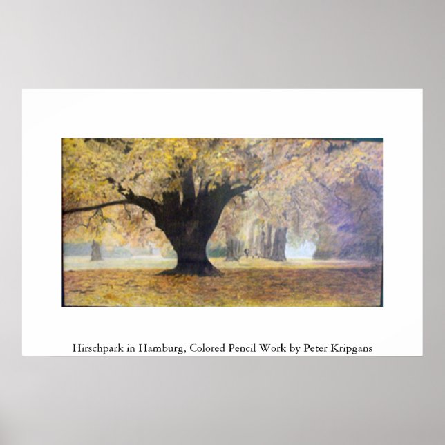 Poster Hirschpark em Hamburgo (Frente)