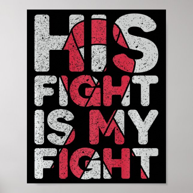 Poster His Fight Is My Fight Brain Aneurysm Support  (Frente)