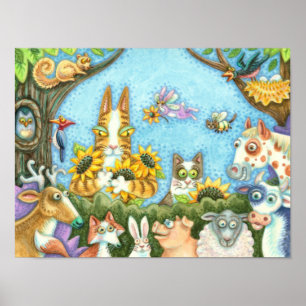 POSTER HISS N' FITZ CATES E MENAGÉRIOS DE AMIGOS, ENGRAÇA