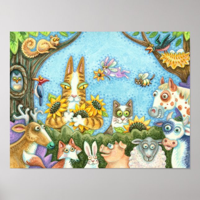 POSTER HISS N' FITZ CATES E MENAGÉRIOS DE AMIGOS, ENGRAÇA (Frente)