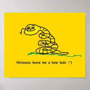 Poster Hisssss Me Deixem Em Paz Rapazes Paródia de Gadsde