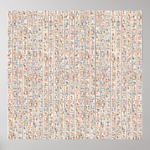 Poster histo de fundo do padrão de hieróglifos antigos do