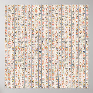 Poster histo de fundo do padrão de hieróglifos antigos do