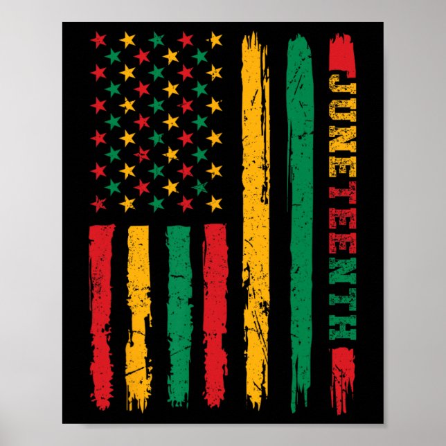 Poster História Afro-Americana Décima Sétima Bandeira 186 (Frente)
