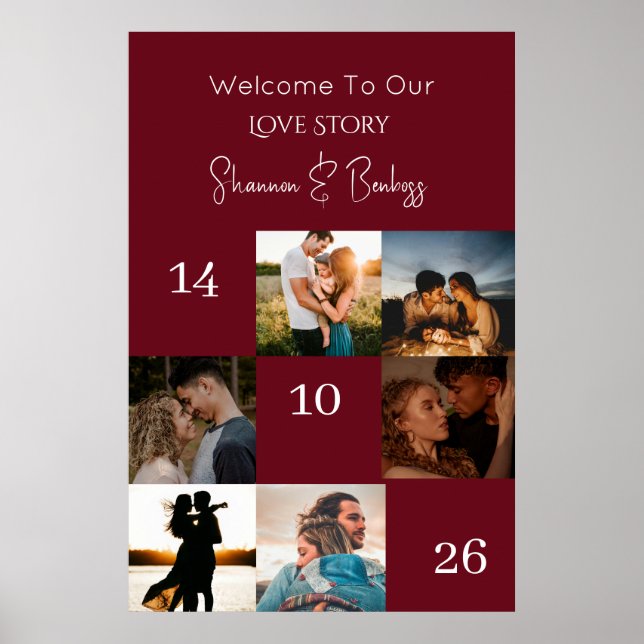 Poster História de Amor Moderno Engajamento / Casamento F (Frente)