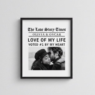 Poster História de Amor Personalizada Foto   Amor da Minh