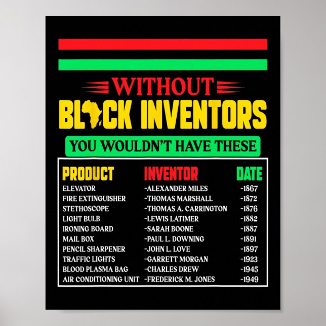 Poster História de Inventores Negros Esquecidos História  (Frente)