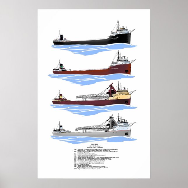 Poster História do cargueiro Cuyahoga dos Lagos excelente (Frente)
