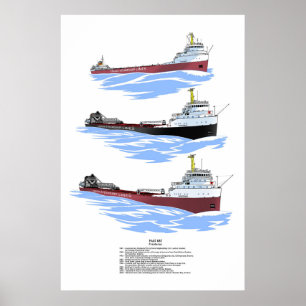 Poster História do cargueiro Frontenac dos Lagos excelent