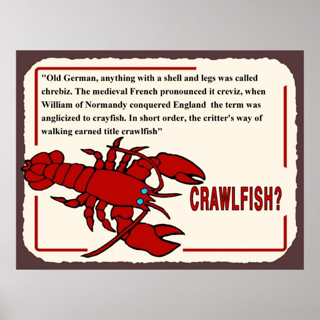 Pôster História do Crawfish, de que é o nome? (Frente)