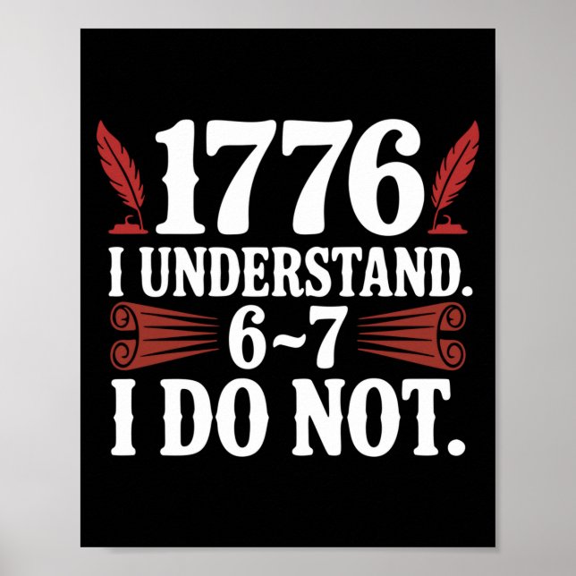 Poster História dos EUA 67 Professor 1776 Aniversário de  (Frente)