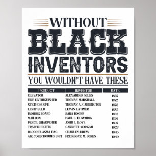 Poster História dos Inventores Negros Esquecidos História