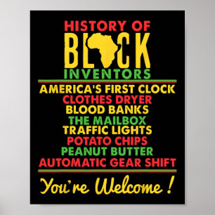 Poster História dos Inventores Negros Esquecidos História