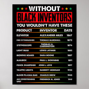 Poster História dos Inventores Negros Esquecidos História
